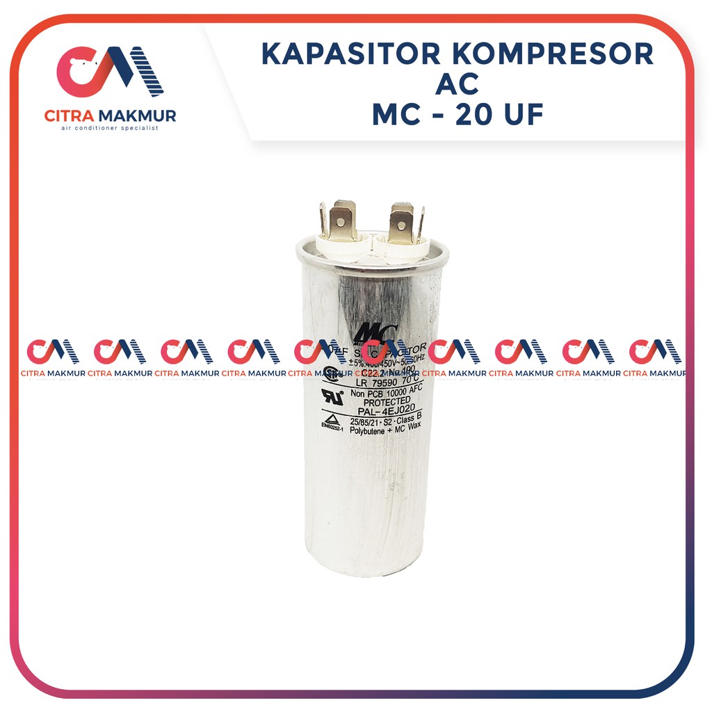 Kapasitor Ac Uf Mc Capasitor Outdoor Air Conditioner Kompresor Almunium Tabung Mesin Single