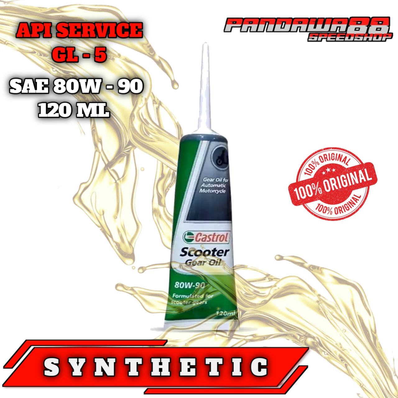 Oli Gardan CASTROL SCOOTER GEAR 80W90 120ML CASTROL Oil 120ml