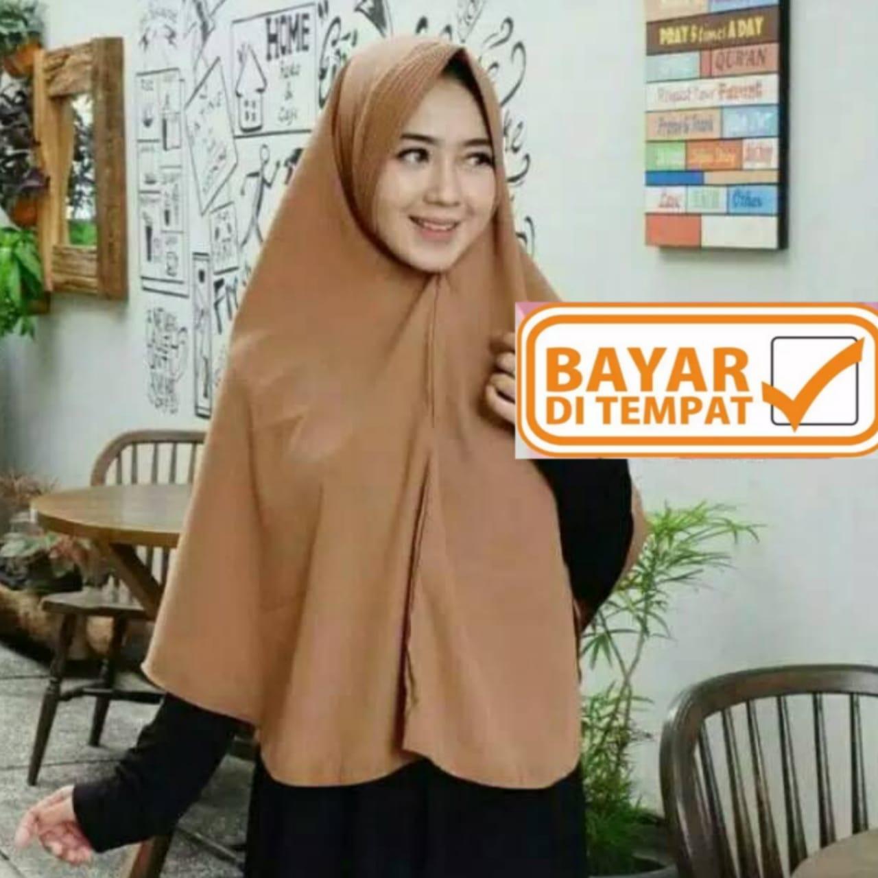 Khimar SYARI PET antem jilbab hijab wolpeach wolfis kerudung murah yuafa