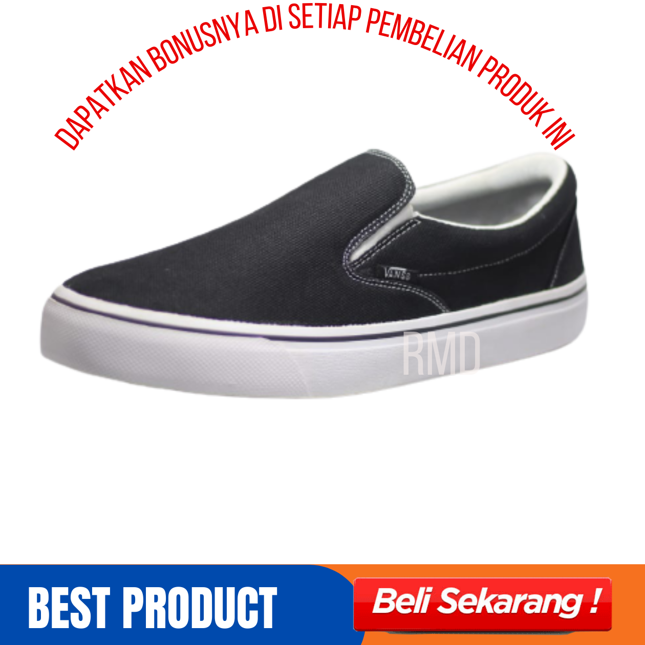 SEPATU SLIP ON SLOP OG BW PREMIUM DT ICC IFC FULL PRINT TERBARU
