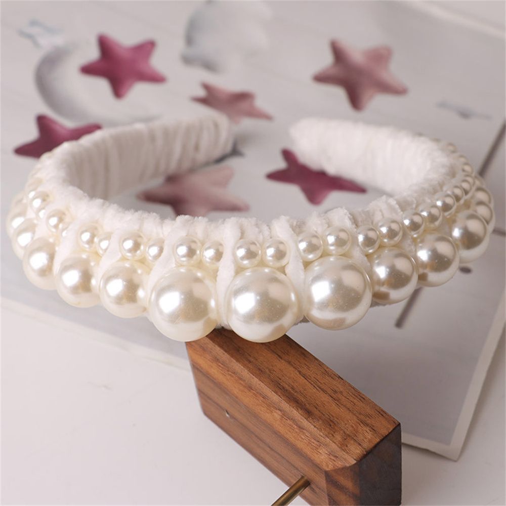 QIAO Cô dâu lễ cưới Thời trang Kết cườm Ngọt Phụ kiện tóc Băng đô ngọc trai Băng đô Vòng tóc Băng đô
