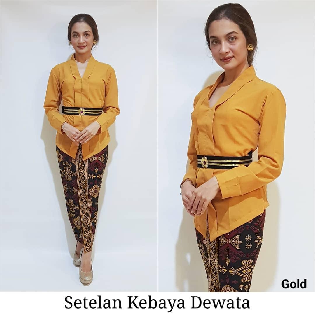 SIXMO - SETELAN Kebaya Jadi SIFON CREPE DEWATA dan Rok LYCRA Panjang Kebaya Bali Murah Kebaya Modern Kebaya Pesta