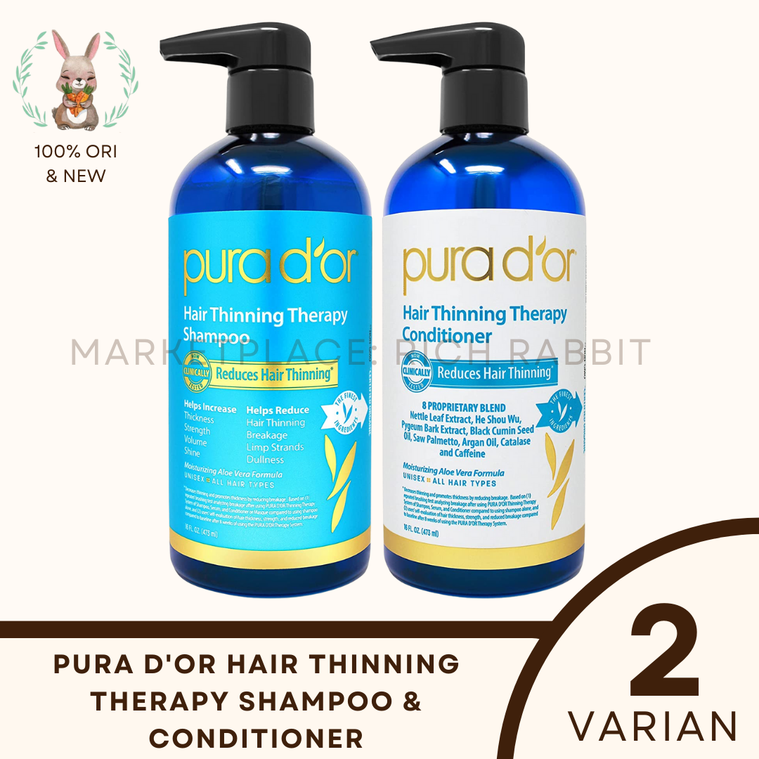 Pura Dor Purador Pura D'or Hair Loss Prevention Therapy Shampoo Conditioner  Rambut