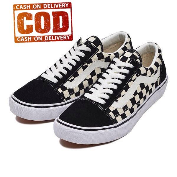 Sepatu Vans_Old School Checkerboard Black Premium