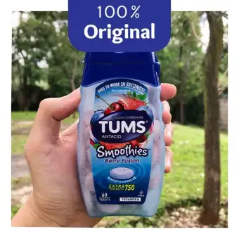 Tums Antacid Extra 60 Tablet Berry Fusion Untuk Sakit Maag Lazada Indonesia