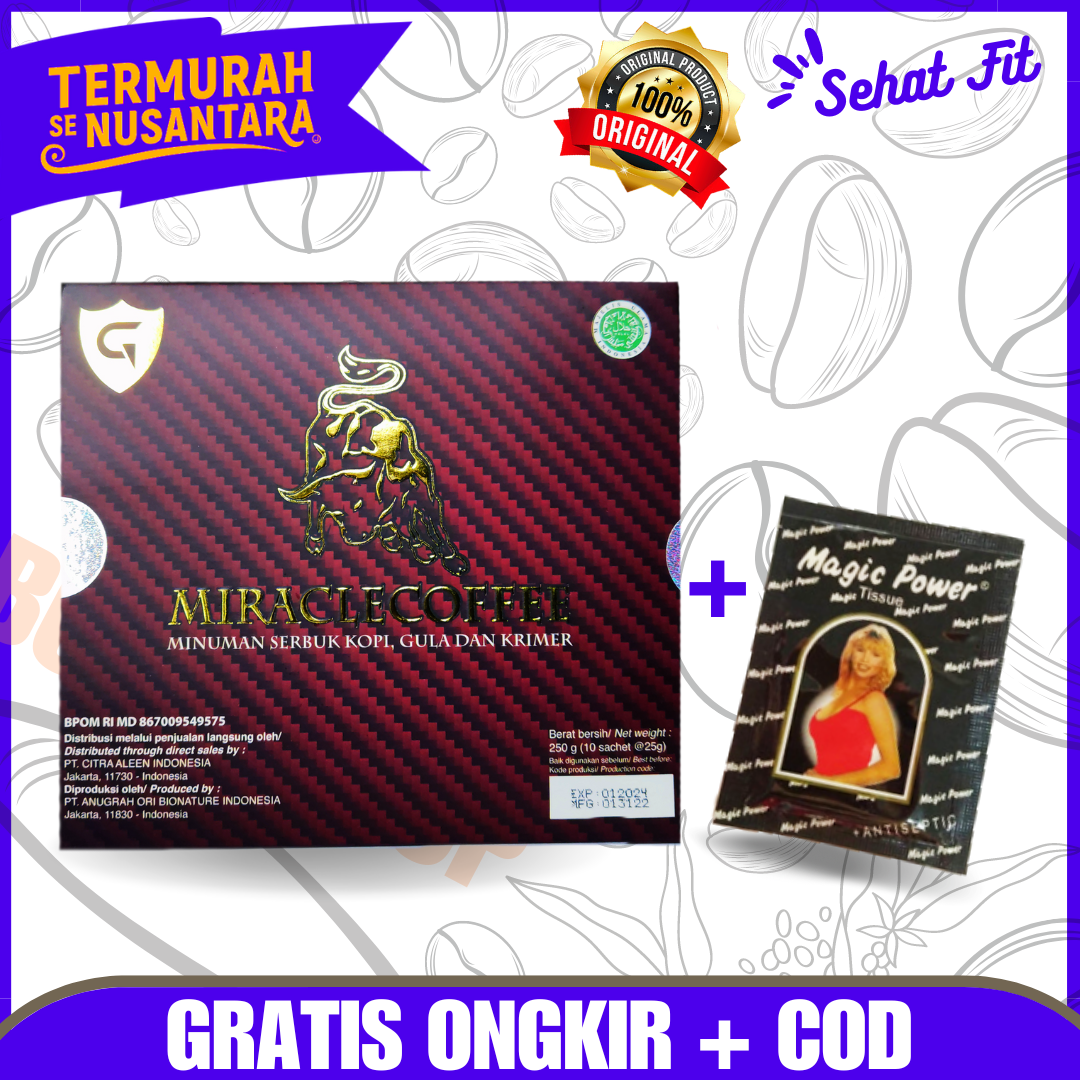 Kopi Miracle Kopi Penunjang Stamina Isi 10 Dijamin Original Lazada