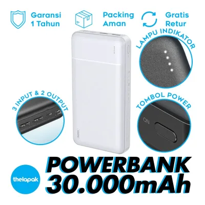 Powerbank Remax Lango RPP-167 30000mAh Dual Port USB Fast Charging Portable Power Bank