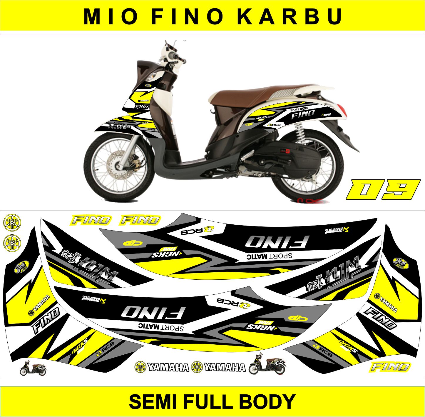 Stiker Striping Fino Karbu Semifullbody Variasi Lazada Indonesia