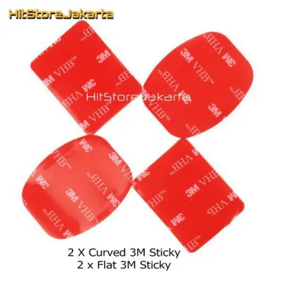 Grosir 3M Sticky Adhesive Curved & Flat Mount Sticker Aksesoris GoPro SJCAM Xiaomi YI Brica BPro Kogan Action Cam Elegan