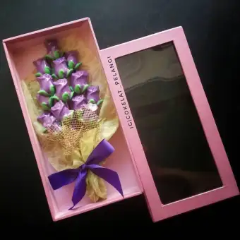 Cokelat Pelangi Box Coklat Buket Bunga Mawar Untuk Kado Hadiah Ultah Anniversary Valentine Pacar Suami Istri Sahabat Lazada Indonesia