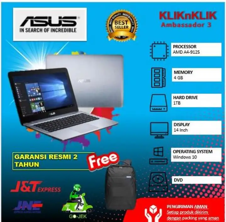 Asus X441ba Ga442t Silver Amd A4 9125 Ram 4gb Hdd 1tb Radeon R3 Dvd Win10 Paling Murah Lazada Indonesia Asus X441ba Ga442t Silver Amd A4 9125 Ram 4gb Hdd 1tb Radeon R3 Dvd Win10 Paling Murah Lazada Indonesia