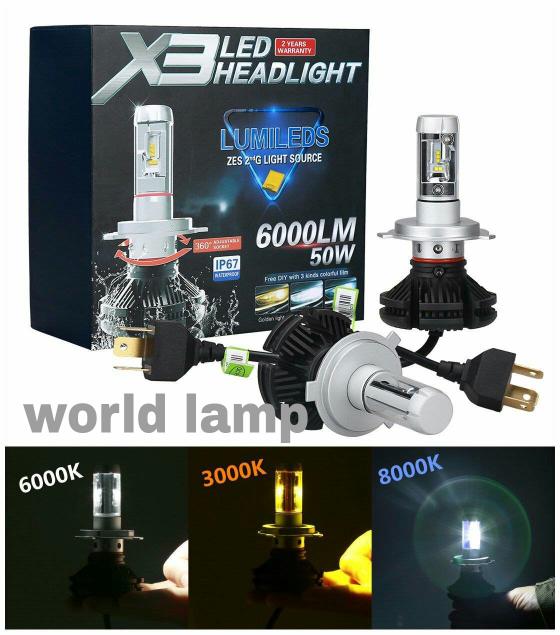 Best Buy LED X3 Philips Lampu LED Headlamp Mobil H4 Philips X3