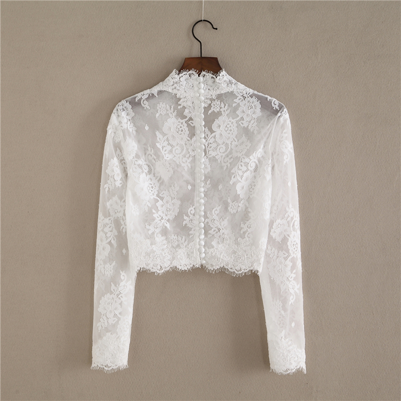 Bolero Gaun Wedding Dress V-Neck lace 
