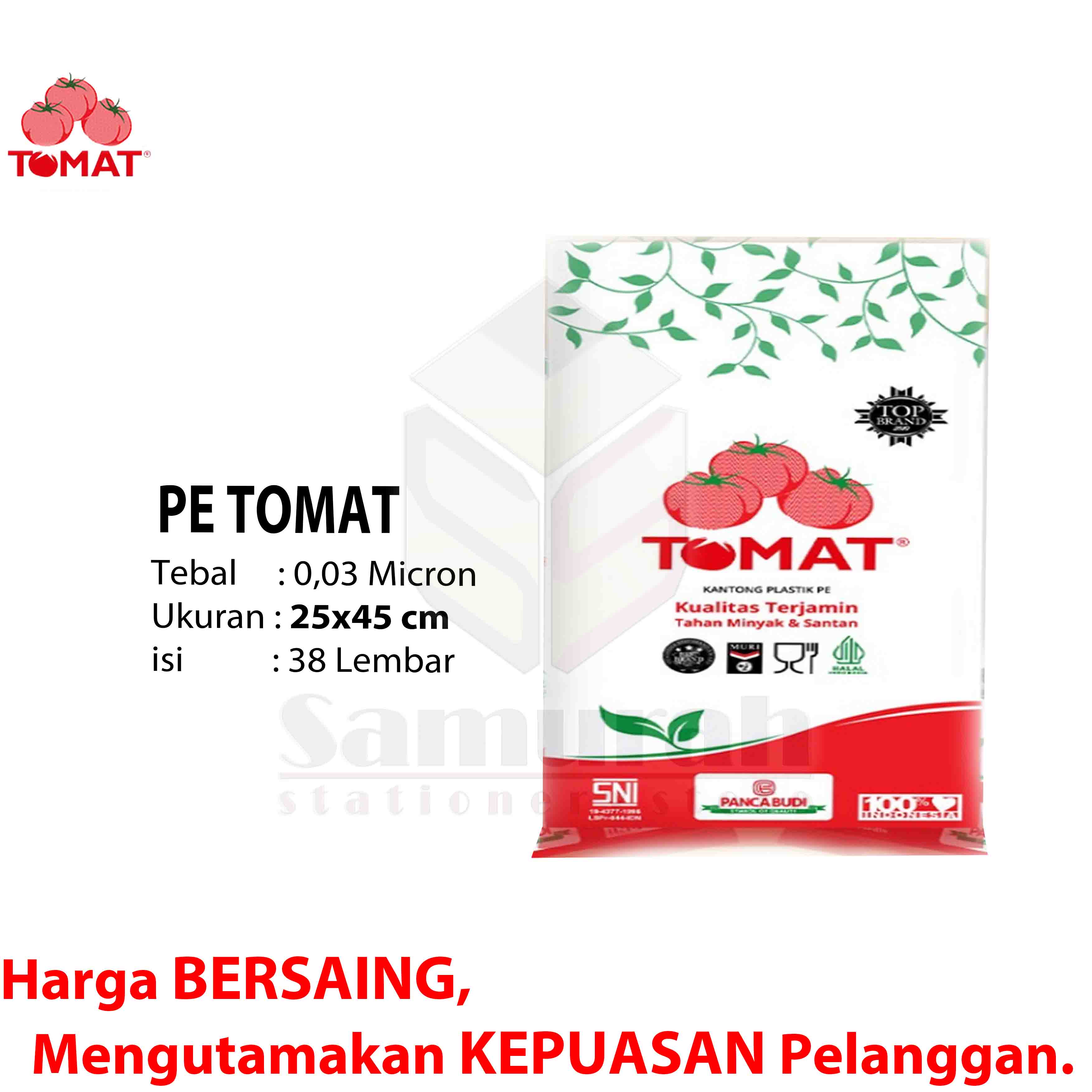 Plastik Pe Tomat Ukuran X X X X X X X Cm Micron Plastic Lentur