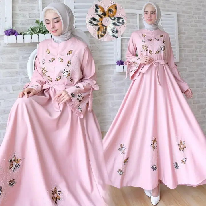 Kyoko Fashion Dress Maxi Flower Baju Gamis Syari Wanita Model Terbaru Dress Muslim Wanita Baju Syari Model Terbaru Gamis Wanita Gamis Syari Gamis Murah Baju Muslim Syar I Wanita Lazada Indonesia