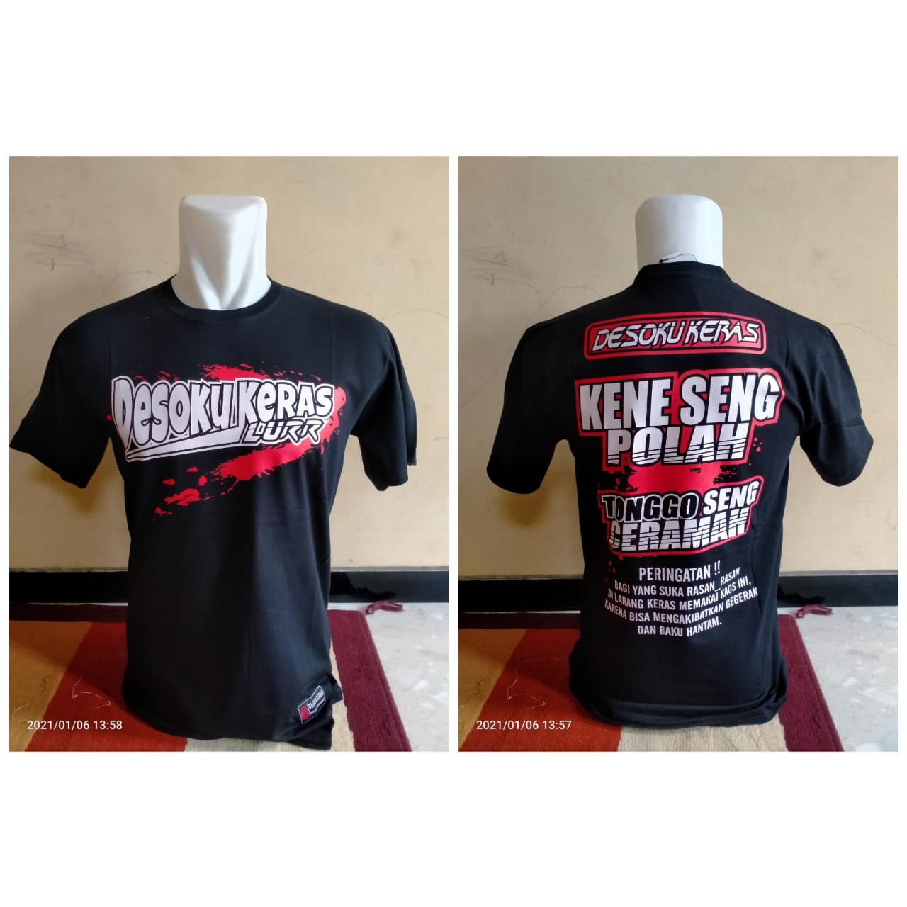 COD] WULLAND STORE | KAOS KATA KATA DESOKU KERAS SIZE L XL | KAOS JAWA  TIMUR | KAOS TRUK | Lazada Indonesia
