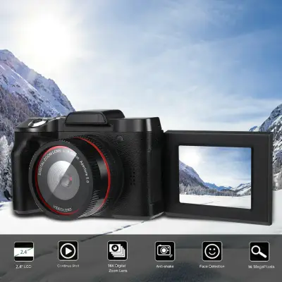 [2020 Promotion] New 1080P Digital Full HD 16MP Camera Professional Video Home Travel Camera Vlogging Flip Outdoor Selfie Camera
