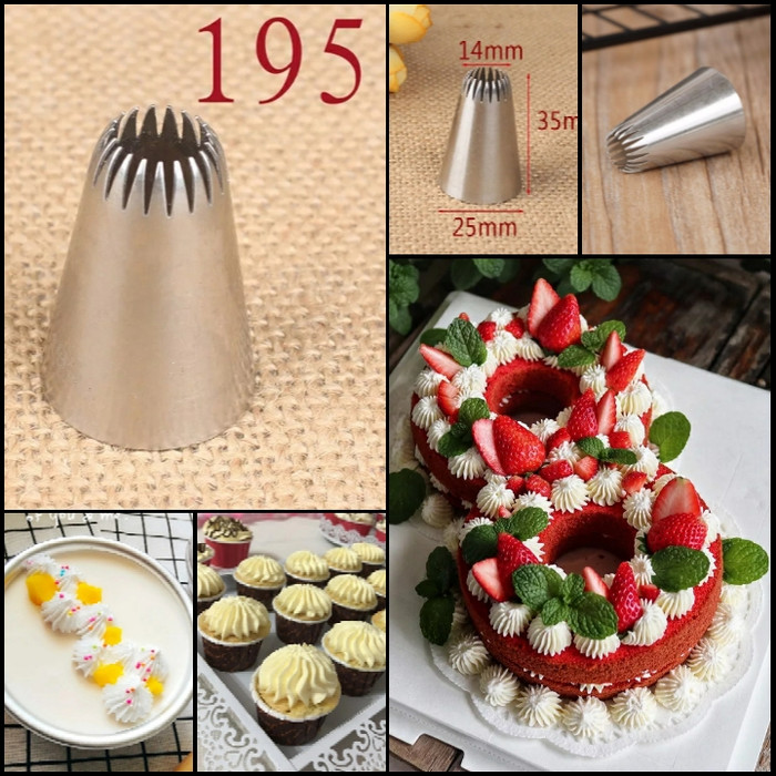 Spuit Import Kue 195 7ft 9ft Buttercream Cupcake Sagu Keju Eclair