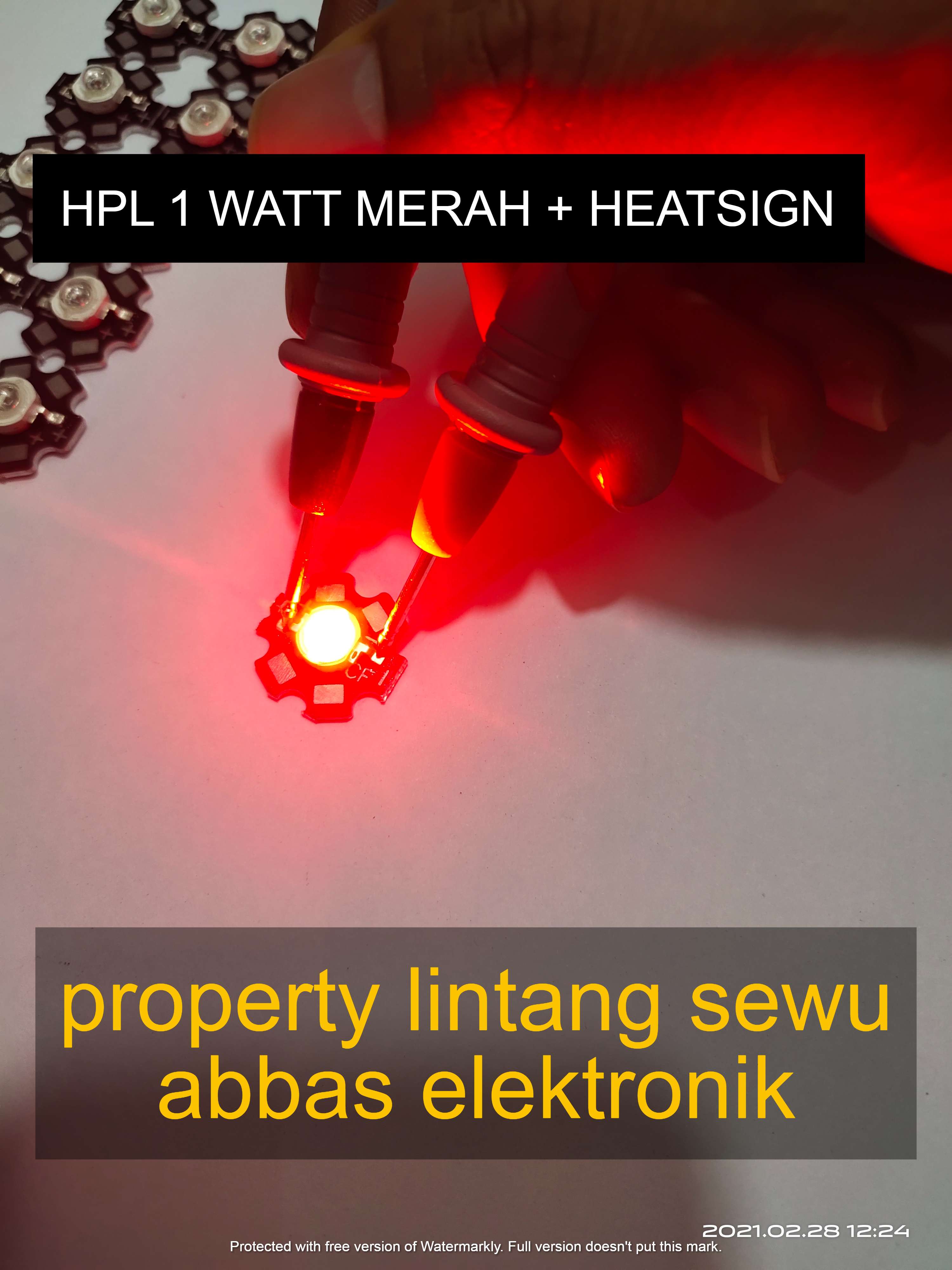 led hpl 1 watt warna MERAH RED plus heatsing pendingin Lazada Indonesia