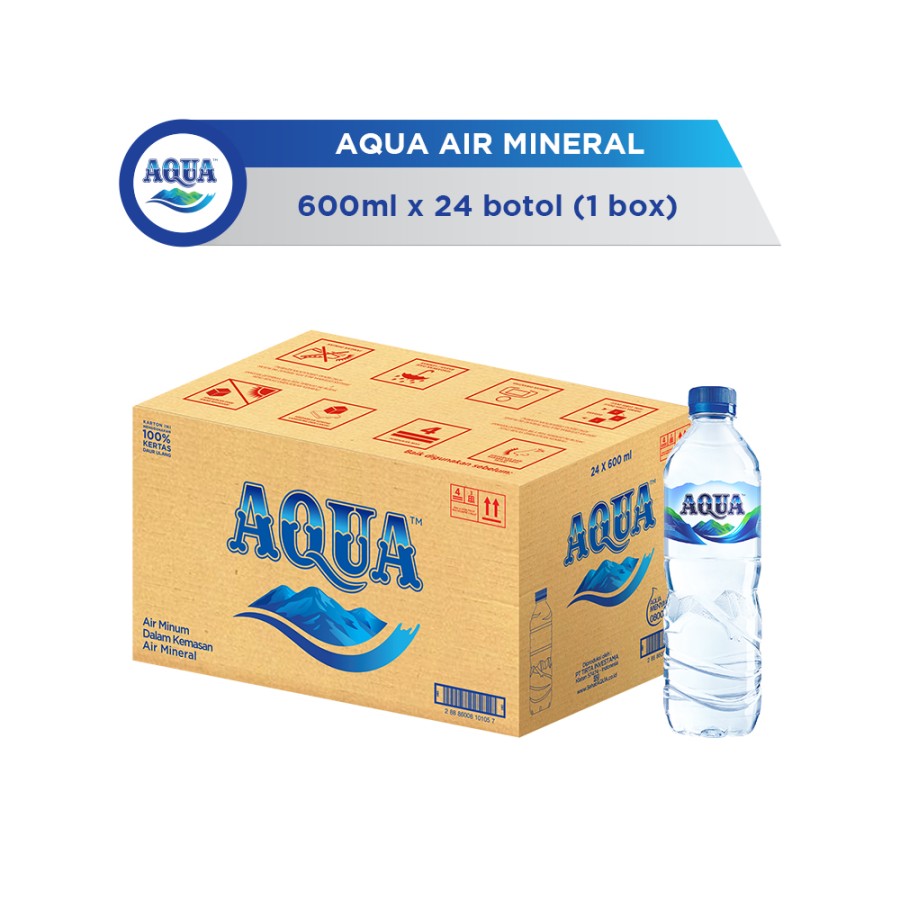 Aqua Air Mineral 600ml X 24 Botol 1 Dus Lazada Indonesia 5074