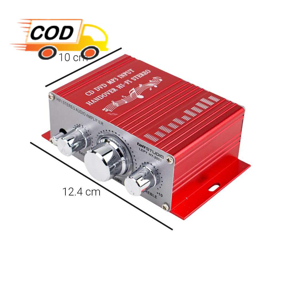 Amplifier Kecil Speaker Aktif Treble Bass Booster2 Channel 20W RCA