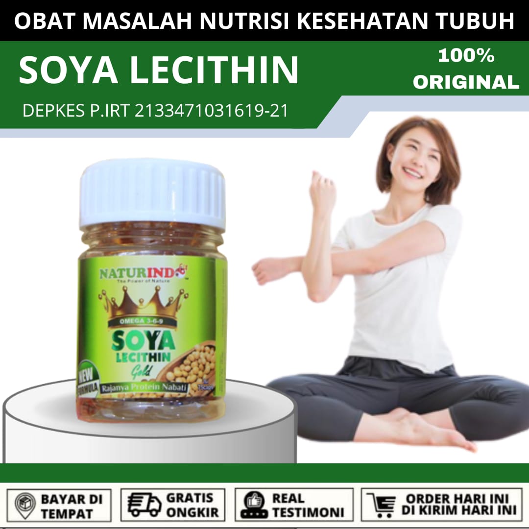 VITAMIN ENAK MAKAN SOYA LECITHIN 75 KAPSUL GOLD OMEGA 369 NATURINDO