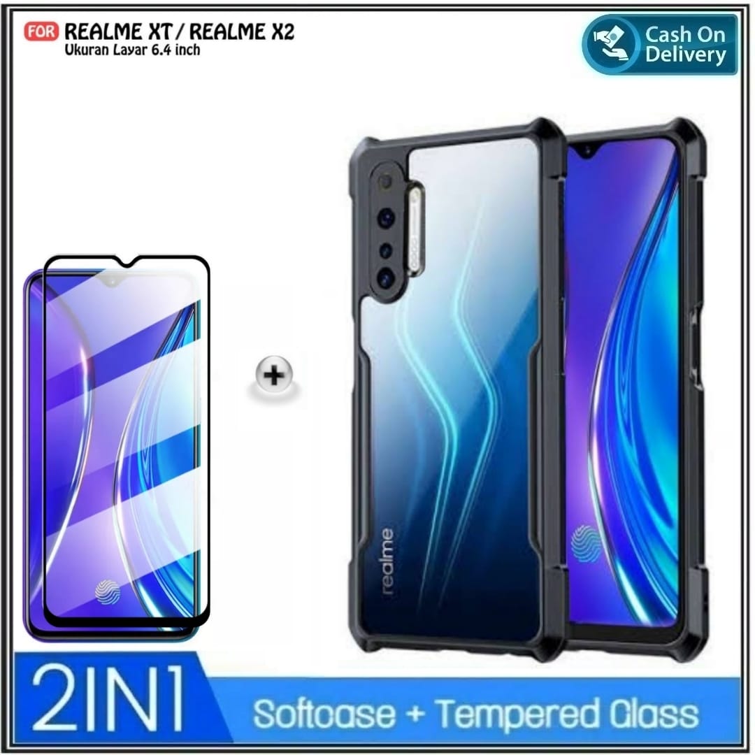 PAKET 2IN1 HARD CASE Realme C33 Realme XT Realme X2 Soft Hard