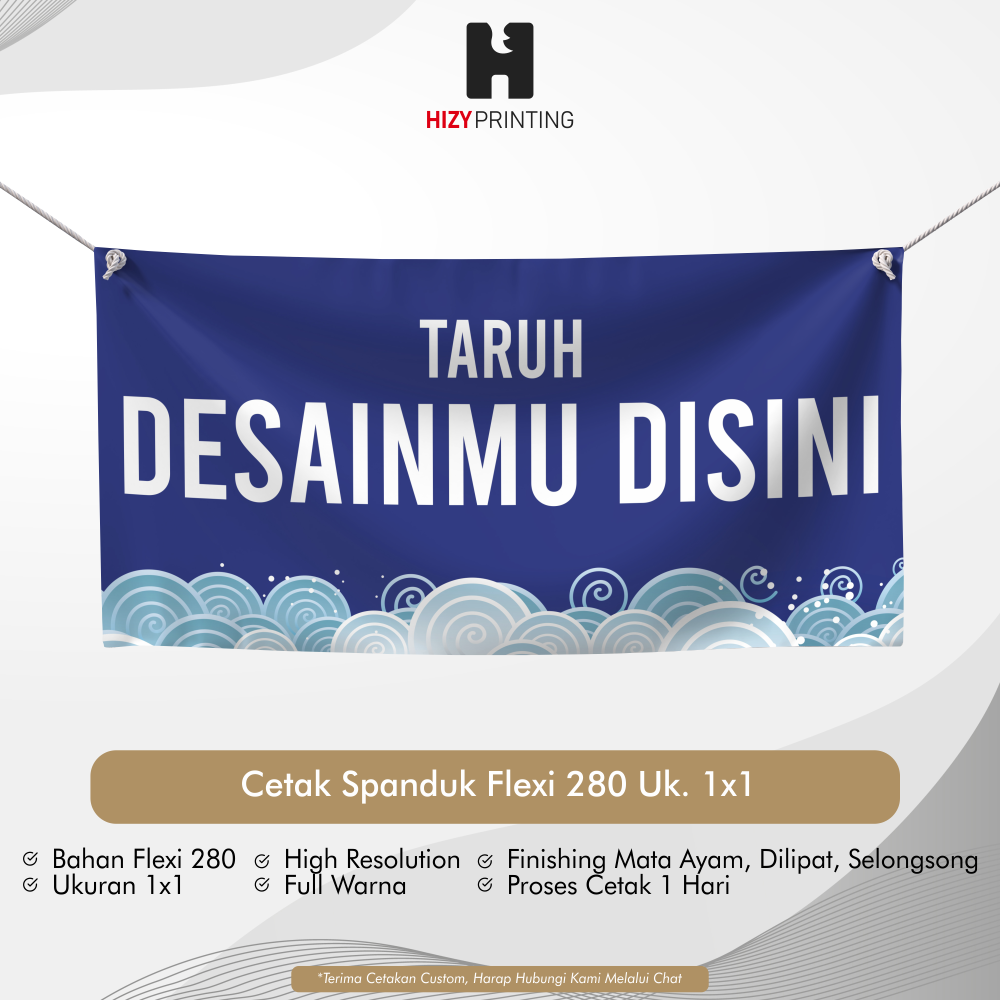 Cetak Spanduk Murah Ukuran 1x1 Flexi 280gram Lazada Indonesia