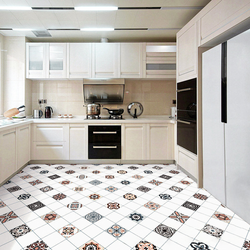 Lantai PVC Wallpaper Kamar Mandi Perekat Diri Tahan Air Menebal Sticker