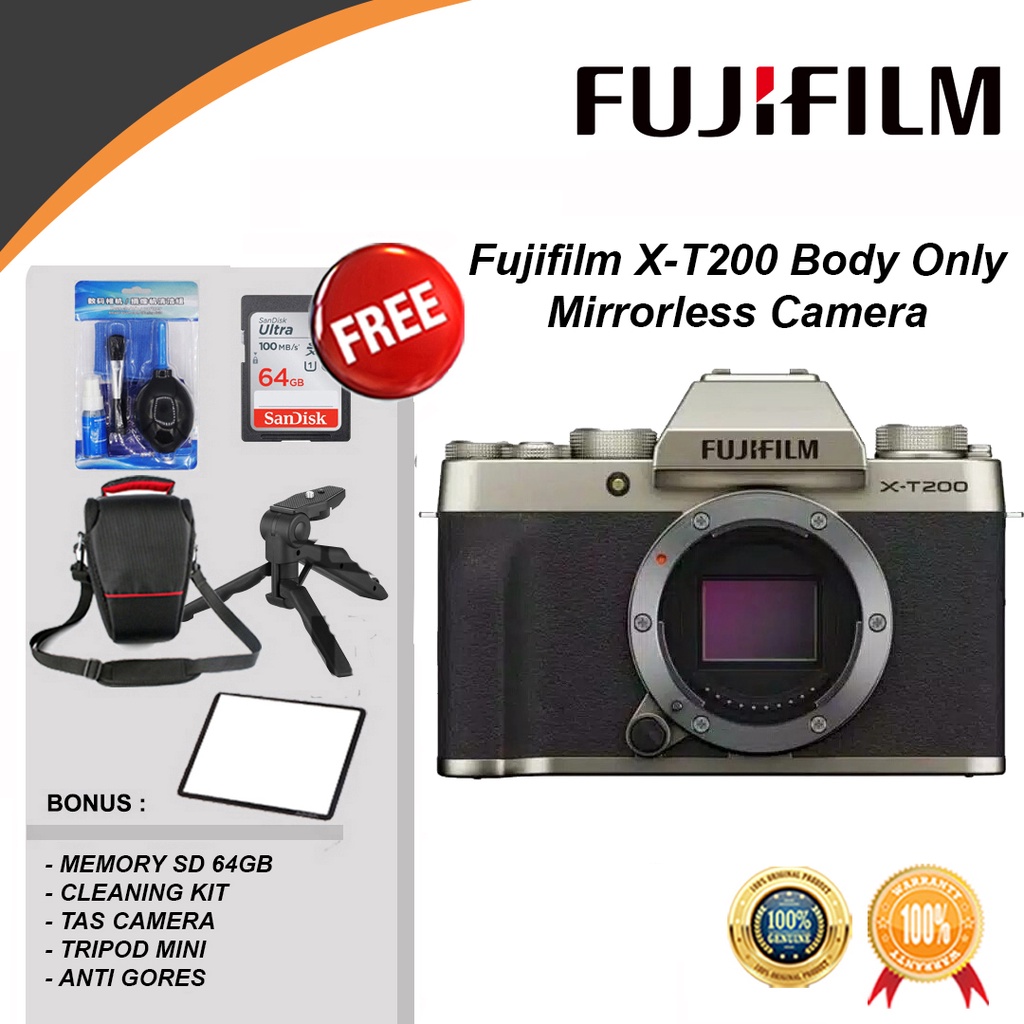 Fujifilm XT200 Body Only Mirrorless Camera Original XT200 XT 200