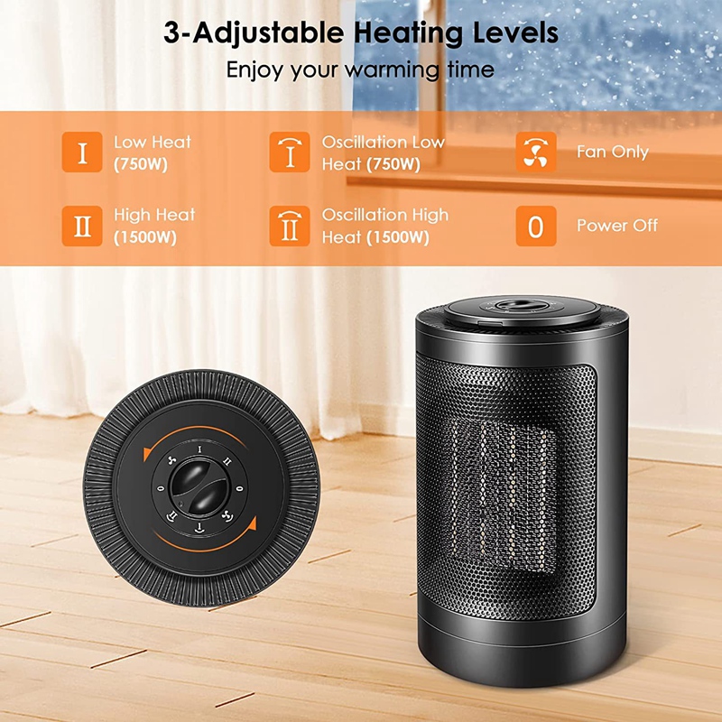 Electric Heater Home Office Shaking Head Type Heater PTC Heating Heater