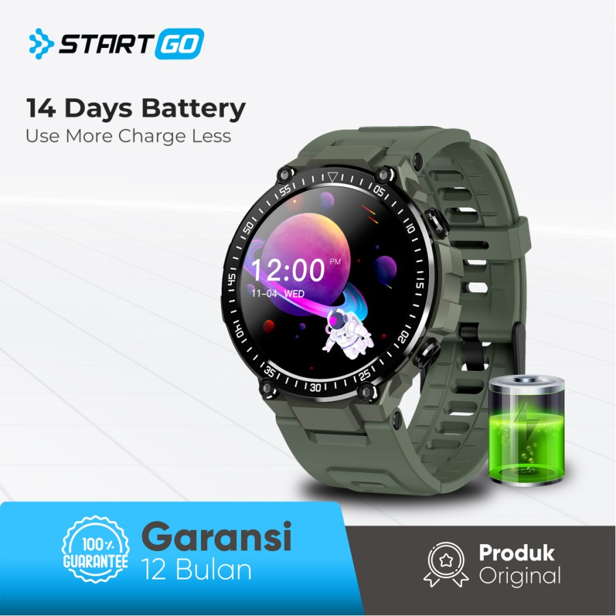 Smart Watch StartGo Army Force AMOLED Inch Garansi Resmi 12