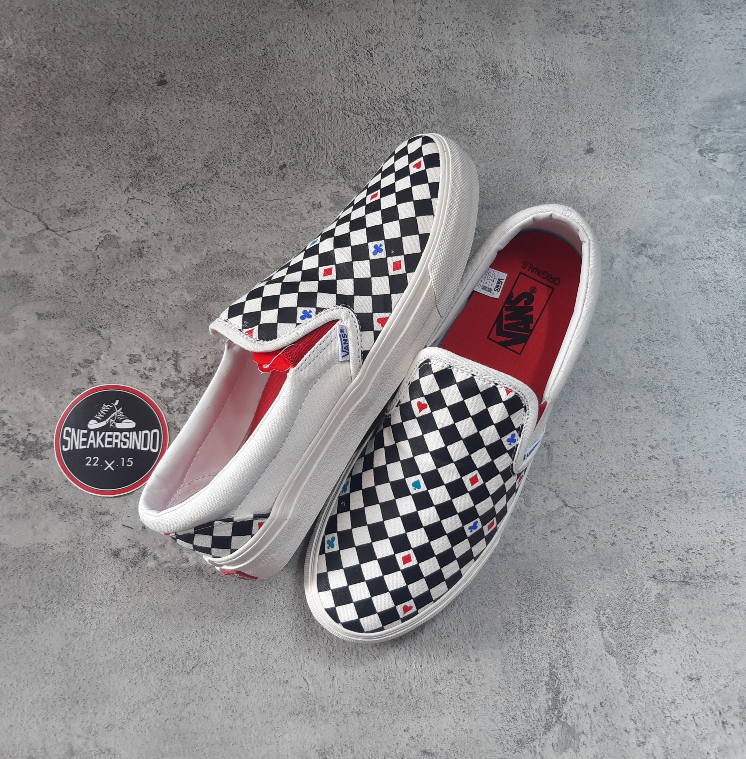 red checkered vans platform