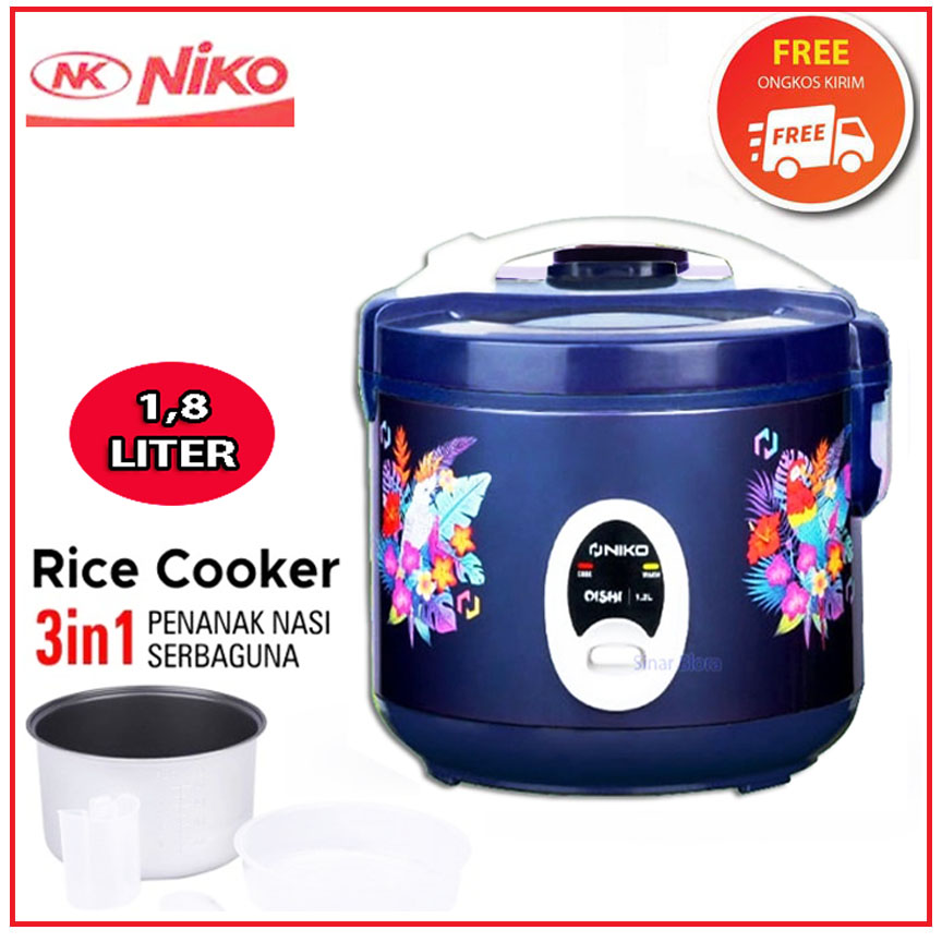 NIKO OISHI AMAZON Rice cooker NIKO 3in1 Kapasitas 1,8 Liter Niko Oishi kapasitas 1.8 liter