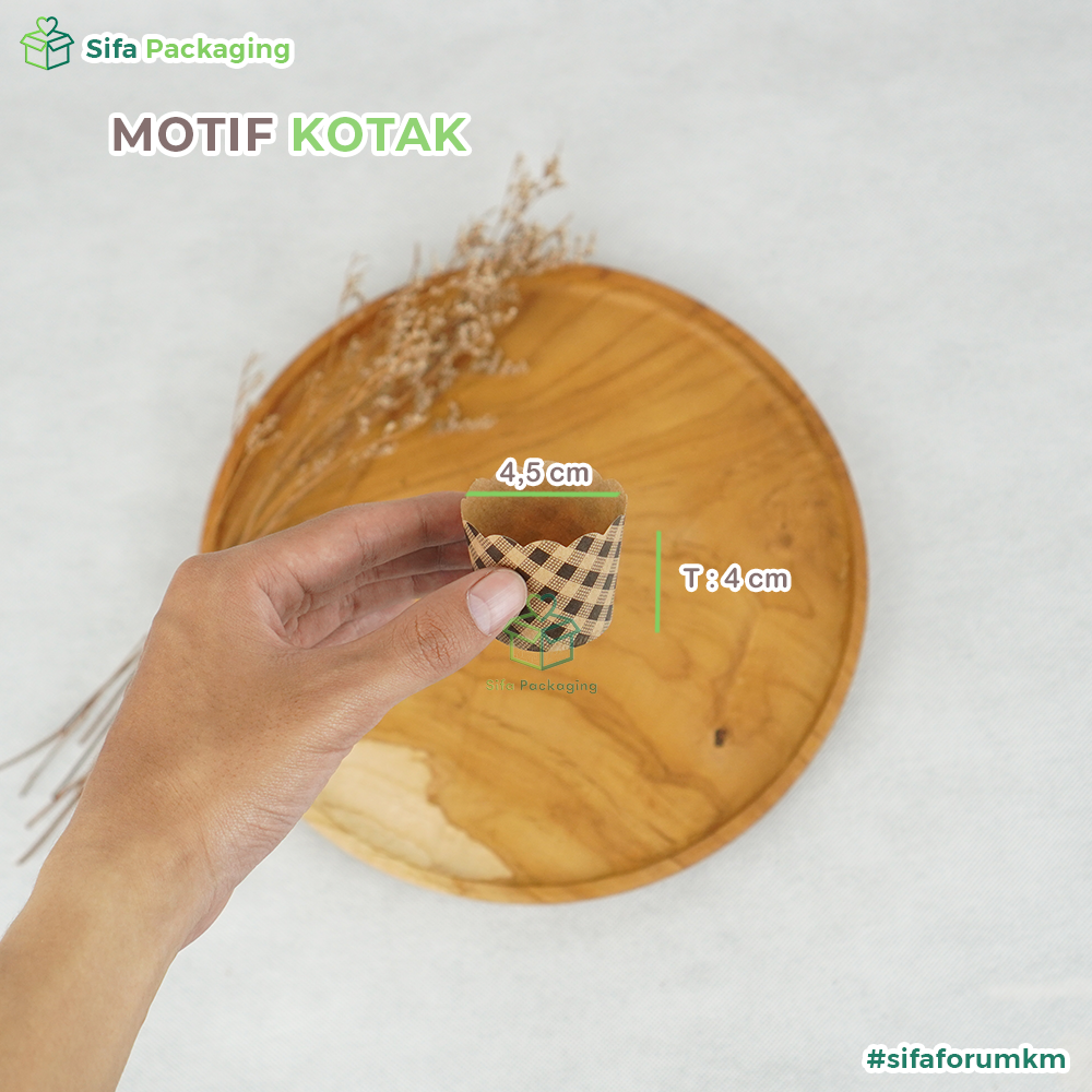 [1 PACK] Paper Cup Cake Kertas Cup Motif Muffin Cake case Bruder Ukuran ...