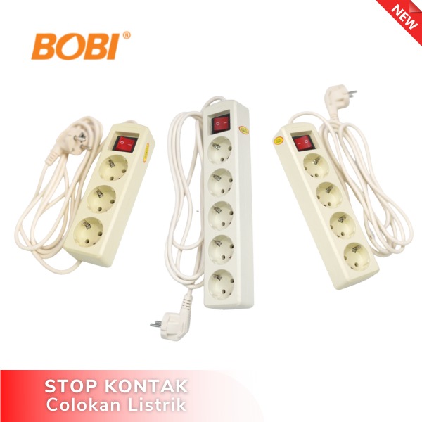 BOBI Shop Stop Kontak+Kabel Kontak Listrik Rollan 3 ,4 ,& 5 Lubang ...