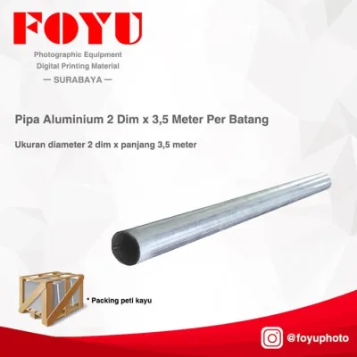 Pipa Aluminium 2 Dim x 3,5 Meter Per Batang