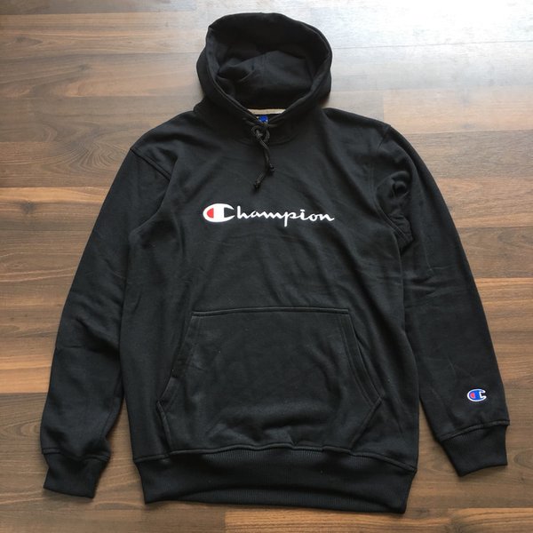 black cropped hoodie champion