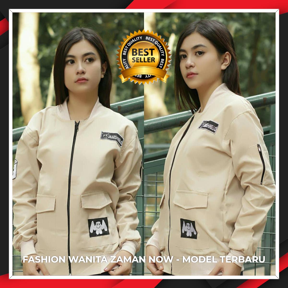 JAKET WANITA TERBARU/JAKET BOMBER WANITA/JAKET WANITA KOREA/JAKET MUSIM DINGIN WANITA/JAKET WANITA MARSHMELLOW BOMBER