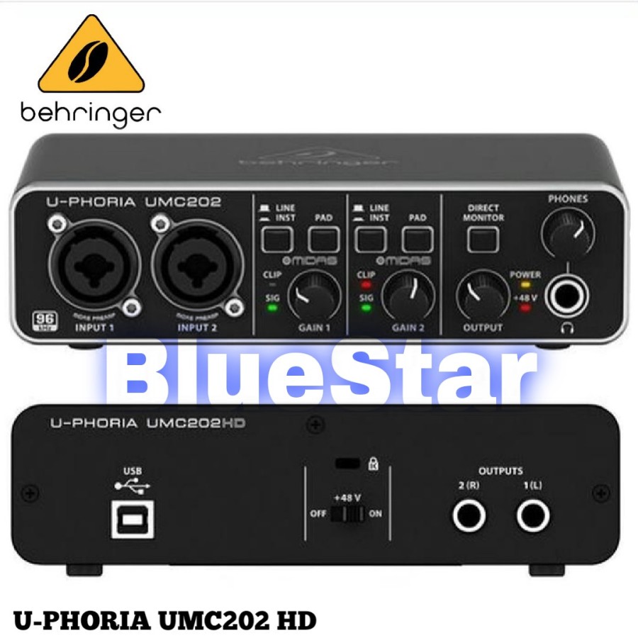 Soundcard Behringer U Phoria Umc202hd Original Behringer Umc202 Hd Lazada Indonesia