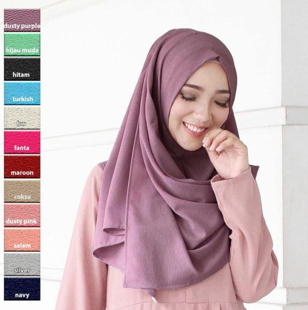 Jilbab Pashmina Instan Sala / Pastan Grosir Murah / Hijab Polos Keudung Praktis Simple