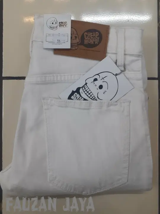 Celana Panjang Putih Pria Cheap Monday Shoft Jeans Skinny Jeans Jeansterlaris Lazada Indonesia