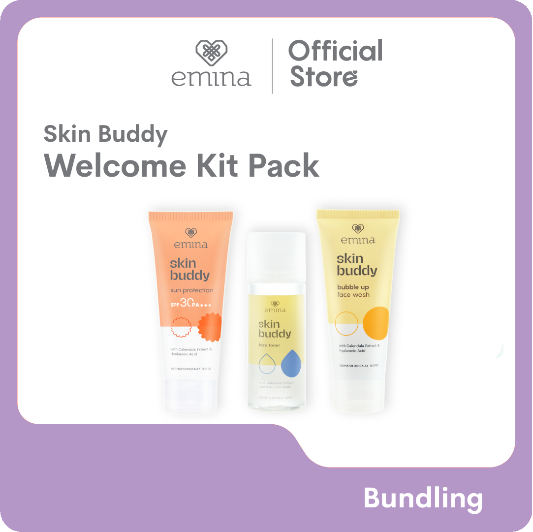 Emina Skin Buddy Kit (Skin Buddy Face Wash, Face Toner, Sun
