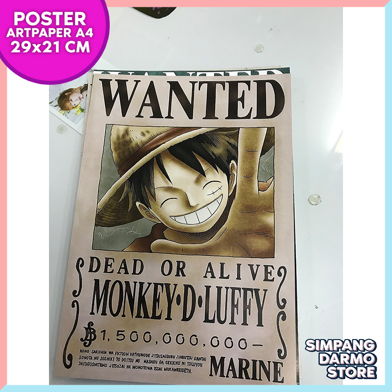 Poster One Piece Wanted Buronan Sraw Hat Luffy Zoro Nami Chopper Robin Sanji Brook Franky Usopp A4 30x21 Cm Hiasan Kamar Hiasan Dinding Dekorasi Kamar Pajangam Rumah Lazada Indonesia