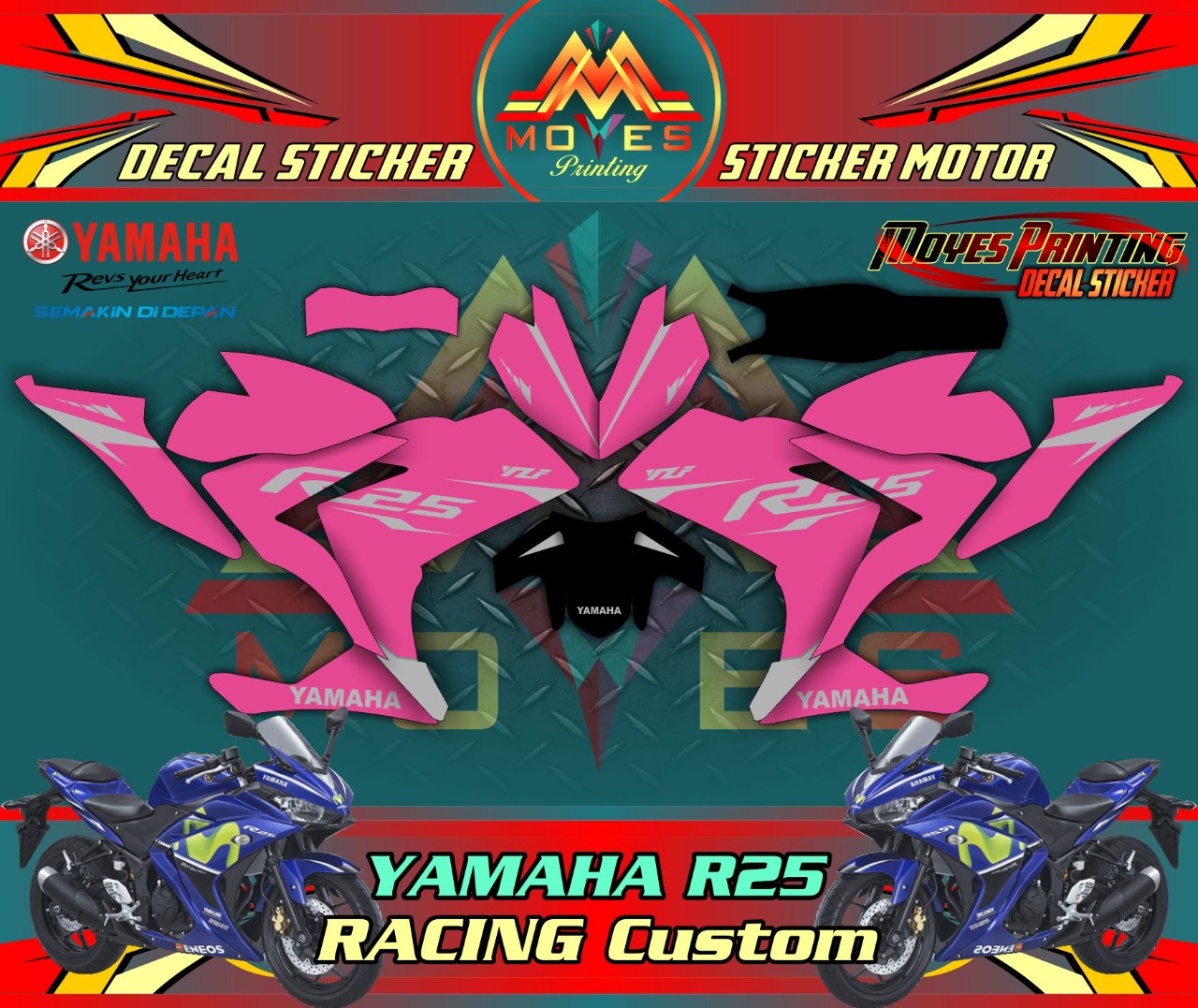 decal yamaha r25 stiker decal r25 decal motor r25 decal full body r25 ...