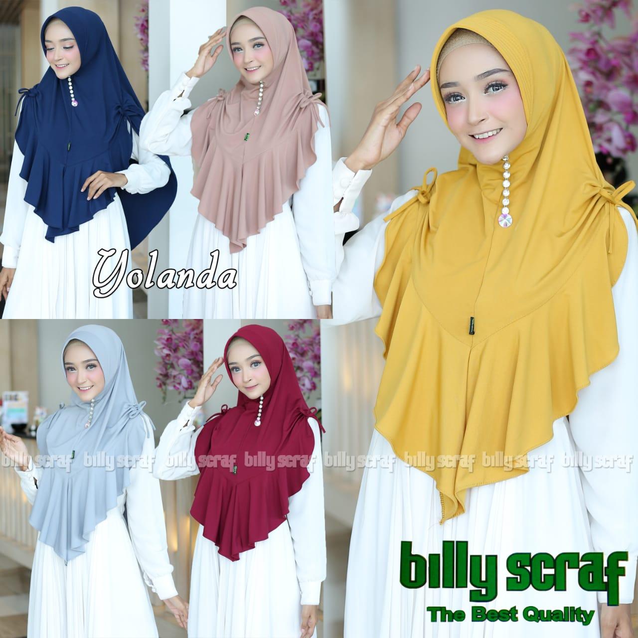 Hijab/Jilbab Instan Model Bergo terbaru termurah dan Terlaris / Kerudung Wanita Jersey yolanda/ DNK Jaya
