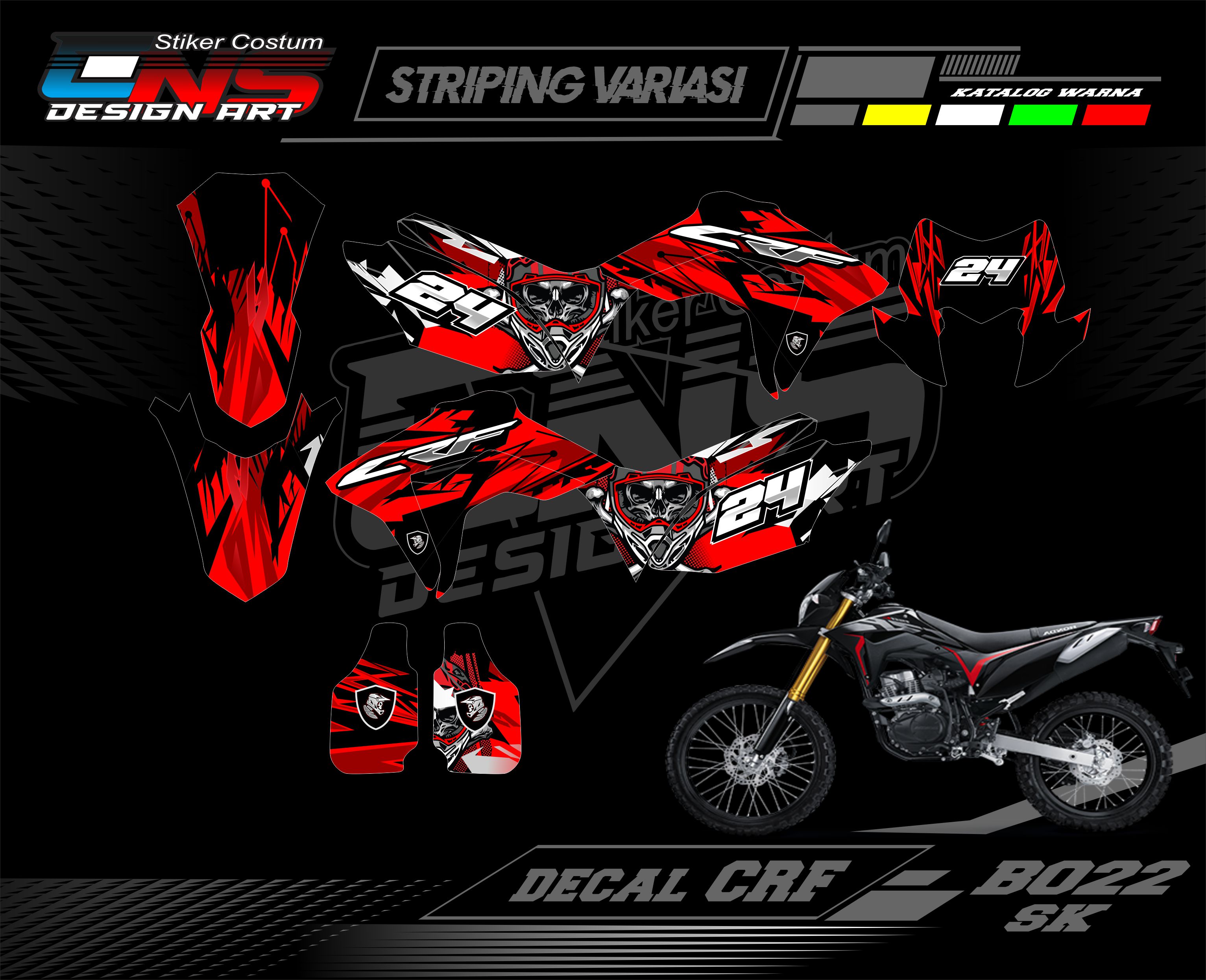 Stiker Decal Full Motor Crf Stiker Decal Custom Crf L Motocross