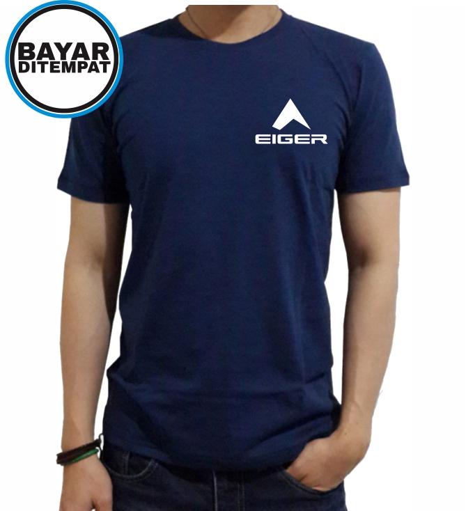 kaos t-shirt distro baju kaos oblong pria wanita kaos harian keren kaos simple logo eiger