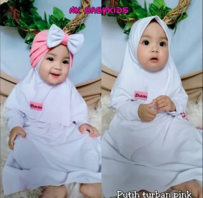 Gamis anak Perempuan AZIBAH Kids / Gamis bayi 0-12 bulan / gamis anak terbaru / gamis anak + hijab