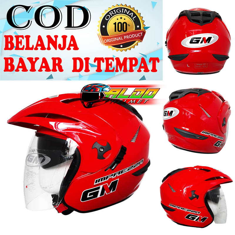 Helm Mds Half Face Double Visor Putih 